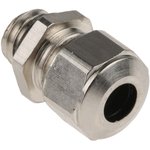 A1000.08.050, A1 Series Metallic Nickel Plated Brass Cable Gland, M8 Thread, 3.5mm Min, 5mm Max, IP68, IP69K