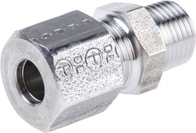 Фото 1/3 1805 06 10, Stainless Steel Pipe Fitting, Straight Hexagon Coupler, Male BSP 1/8in