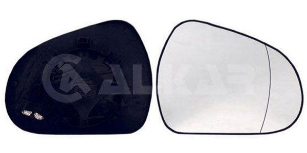 Полотно зеркала Peugeot 308 07-15 / 207 06-15 (Справа/ Обогрев/ Сферическое)
