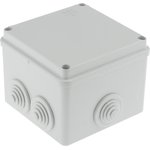 00821 M008210000, Grey Thermoplastic Junction Box, IP55, 80 x 100 x 100mm