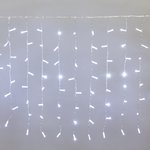 235-105, Гирлянда светодиодная Занавес 2x0,8м 160 LED БЕЛЫЙ прозрачный ПВХ IP65 постоянное свечение 230В соед