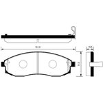 SP1256, SP1256_колодки дисковые передние!\ Mitsubishi L200 2.5TD 4WD 01