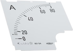 D96 DIAL 0/80A, 0/80A Meter Scale for 80/5A CT