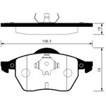 SP2097, SP2097_колодки дисковые передние!\ Audi A3 1.8i/1.9TDi Q 96-03,VW Golf ...