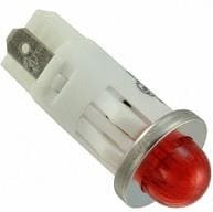 1092QM1-125VAC, PMI RND .5" LED Red Small 125V Tab