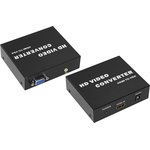 17-6908, Конвертер HDMI на VGA + шнур стерео 3,5мм, металл