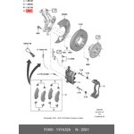 Колодки тормозные передние Transit Tourneo Custom 12 /Transit 14  1 916 326 FORD ...