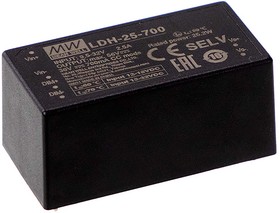 Фото 1/2 LDH-25-500, LED Driver, 84V Output, 25W Output, 500mA Output, Constant Current Dimmable