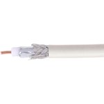 Коаксиальный кабель 75 Ом, 64%, 0.8 мм, CCS, белый, 100 м RG-6U-CS-1