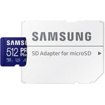Флеш карта microSDXC 512GB Samsung PRO Plus Class 10, A2, V30, UHS-I (U3) ...