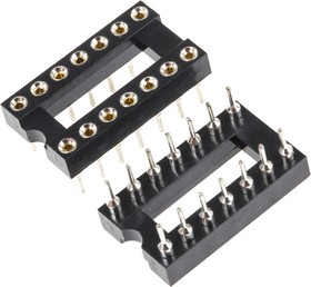 W30514TRC, 2.54mm Pitch Vertical 14 Way, Through Hole Turned Pin Open Frame IC Dip Socket, 5A