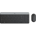 Клавиатура + мышь Logitech MK470 клав:черный/серый мышь:черный USB беспроводная ...