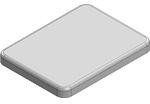 MS226-10S-NS, 22.6 x 17.1 x 2mm One-piece Drawn-Seamless RF Shield/EMI Shield (Nickel-Silver)