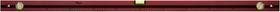 Фото 1/2 18026, Уровень "Оптима", 3 глазка, красный корпус, фрезерованная рабочая грань, шкала 1200 мм