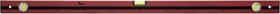 Фото 1/2 18025, Уровень "Оптима", 3 глазка, красный корпус, фрезерованная рабочая грань, шкала 1000 мм