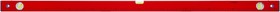 Фото 1/3 18062, Уровень "Стандарт", 3 глазка, красный корпус, фрезерованная рабочая грань, шкала 1200 мм