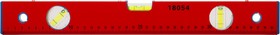 Фото 1/5 18054, Уровень "Стандарт", 3 глазка, красный корпус, фрезерованная рабочая грань, шкала 400 мм
