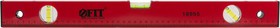Фото 1/3 18055, Уровень "Стандарт", 3 глазка, красный корпус, фрезерованная рабочая грань, шкала 500 мм