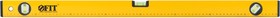 Фото 1/4 18133, Уровень "Старт", 3 глазка, желтый корпус, фрезер. рабочая грань, магниты, шкала 800 мм
