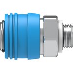 KD4-1/4-A, Brass Male Pneumatic Quick Connect Coupling, G 1/4 Male 8mm G 1/4