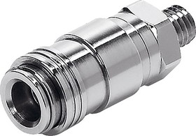 Фото 1/2 KD2-M5-A, Brass Male Pneumatic Quick Connect Coupling, M5 Male