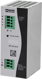 85131, Eco-Rail Switched Mode DIN Rail Power Supply, 90 264V ac ac Input, 24V dc dc Output