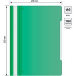 Папка-скоросшиватель Бюрократ -PS-K20GRN A4 прозрач.верх.лист карм.на лиц.стор ...