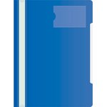 Папка-скоросшиватель Бюрократ -PS-V20BLU A4 прозрач.верх.лист карм.для визит. пластик синий 0.12/0.16