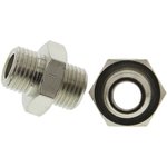 0901 00 10, LF3000 Series Straight Threaded Adaptor, G 1/8 Male to G 1/8 Male ...