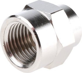 Фото 1/2 0902 10 13, LF3000 Series Straight Threaded Adaptor, G 1/8 Female to G 1/4 Female, Threaded Connection Style