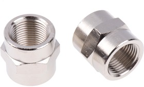 0902 00 17, LF3000 Series Straight Threaded Adaptor, G 3/8 Female to G 3/8 Female, Threaded Connection Style