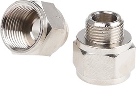 0906 17 21, LF3000 Series Straight Threaded Adaptor, G 3/8 Male to G 1/2 Female, Threaded Connection Style