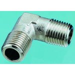 0914 00 17, 0914 Series Elbow Threaded Adaptor, R 3/8 Male to R 3/8 Male ...