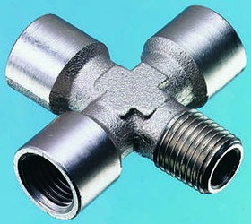 0909 00 17, Cross Threaded Adaptor, R 3/8 Male to G 3/8 Female, Threaded Connection Style