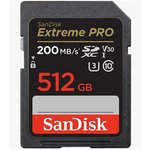 Флеш карта SDXC 512GB SanDisk Extreme Pro UHS-I Class 3 (U3) V30 200/140 MB/s  ...