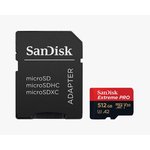 Флеш карта microSDXC 512GB SanDisk Extreme Pro Class 10, UHS-I, W140 ...