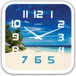 Кварцевые настенные часы модель ЕС-99 пляж 009472