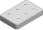 MS263-10CP-NS, 26.9 x 17.4 x 4mm Two-piece Drawn-Seamless RF Shield/EMI Shield COVER Perforated (Nickel-Silver)
