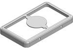 MS268-10F-NS, 26.8 x 15.6 x 2.5mm Two-piece Drawn-Seamless RF Shield/EMI Shield FRAME (Nickel-Silver)