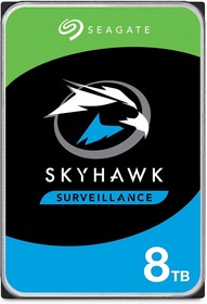 Фото 1/7 Жесткий диск Seagate SATA-III 8TB ST8000VX009 Surveillance Skyhawk (7200rpm) 256Mb 3.5"