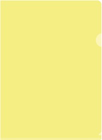 Фото 1/4 Папка-уголок Бюрократ Economy -E100YEL тисненый A4 пластик 0.10мм желтый