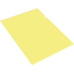 Папка-уголок Бюрократ Economy -E100YEL тисненый A4 пластик 0.10мм желтый