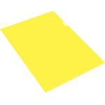 Папка-уголок Бюрократ Double Neon DNECYEL A4 пластик 0.18мм желтый