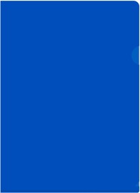 Фото 1/4 Папка-уголок Бюрократ -E310N/1BLU непрозрачный A4 пластик 0.18мм синий