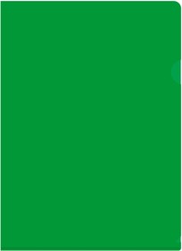 Фото 1/4 Папка-уголок Бюрократ -E310N/1GR непрозрачный A4 пластик 0.18мм зеленый