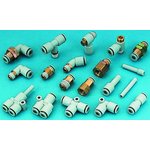 KQ2P-04, Brass, PBT, PP Plug Fitting for 4mm