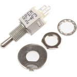 ZL37S0101, Toggle Switch, Panel Mount, (On)-Off-(On), SPST, Solder Terminal