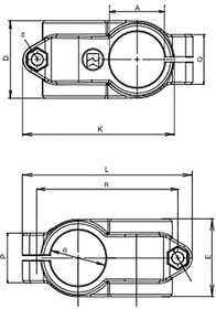 Фото 1/2 101 600 000200, Cross Clamp Connecting Component, Strut Profile 16 mm