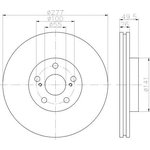 92135503, Диск тормозной TOYOTA AVENSIS 03-09,