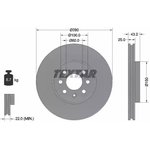 92129303, 92129303_диск тормозной передний!\ Opel Astra 1.4/1.6 04